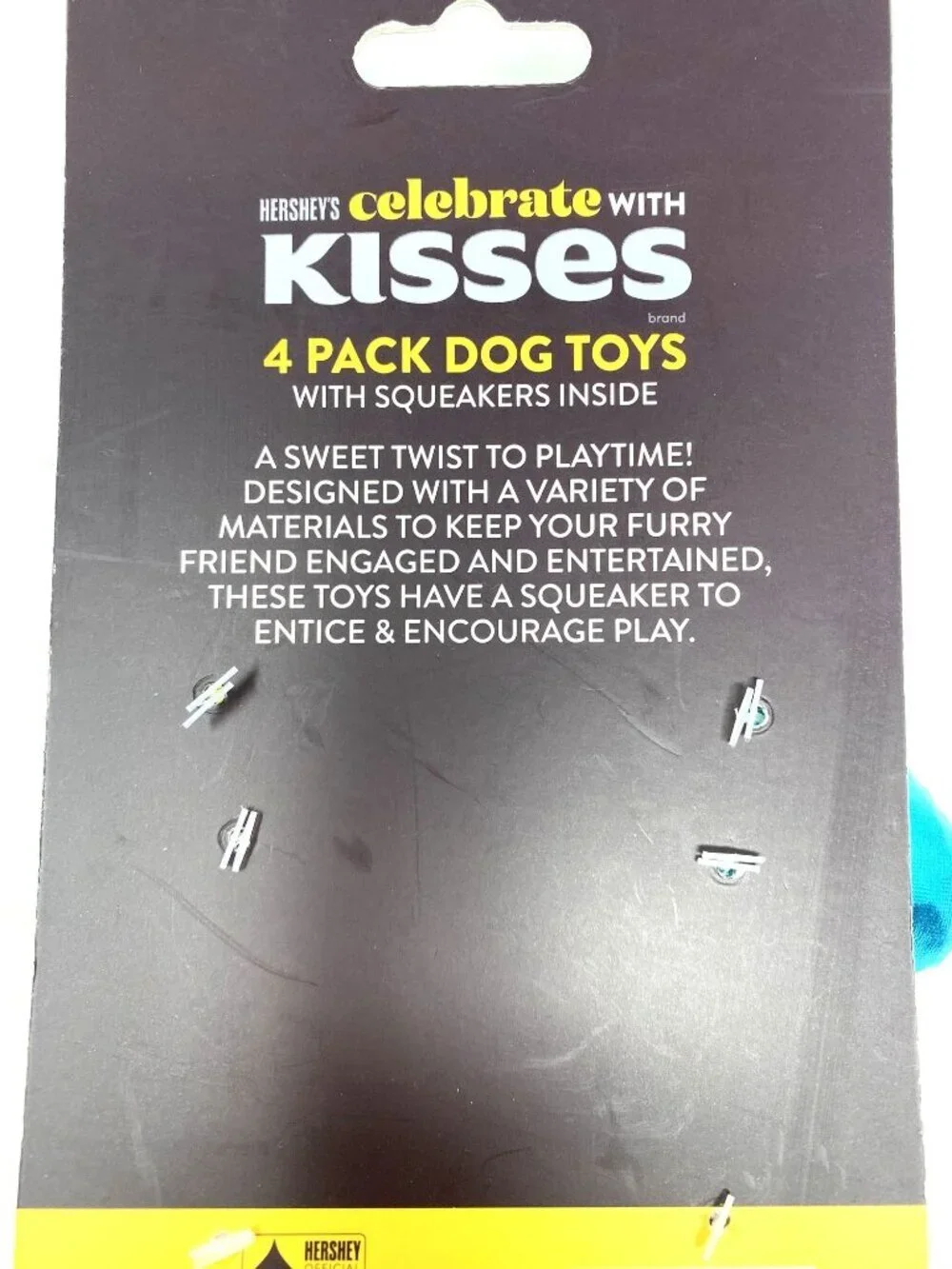 HERSHEY'S Kisses Easter Plush Dog Toy 4 Squeakers Playtime Engaging